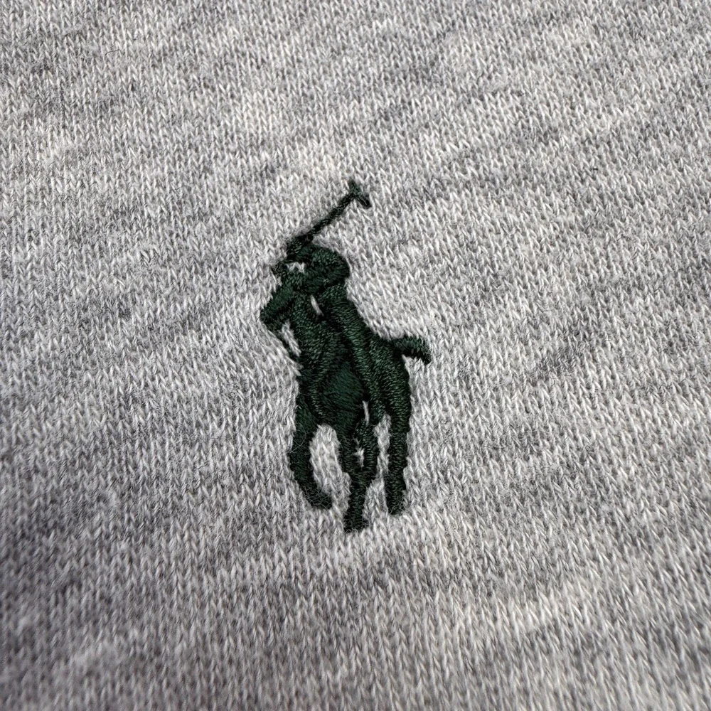 VTG Polo Ralph Lauren Sweatshirt Men 2XL Gray Side Stripes 1/4 Zip Track Sweater - Picture 7 of 12